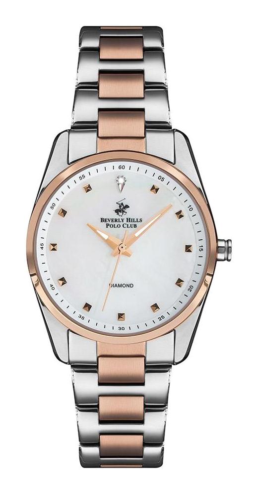 Beverly Hills Polo Club BP3159C.520 35 mm Gri-Rose Gold Çelik Kordon Analog Kadın Kol Saati