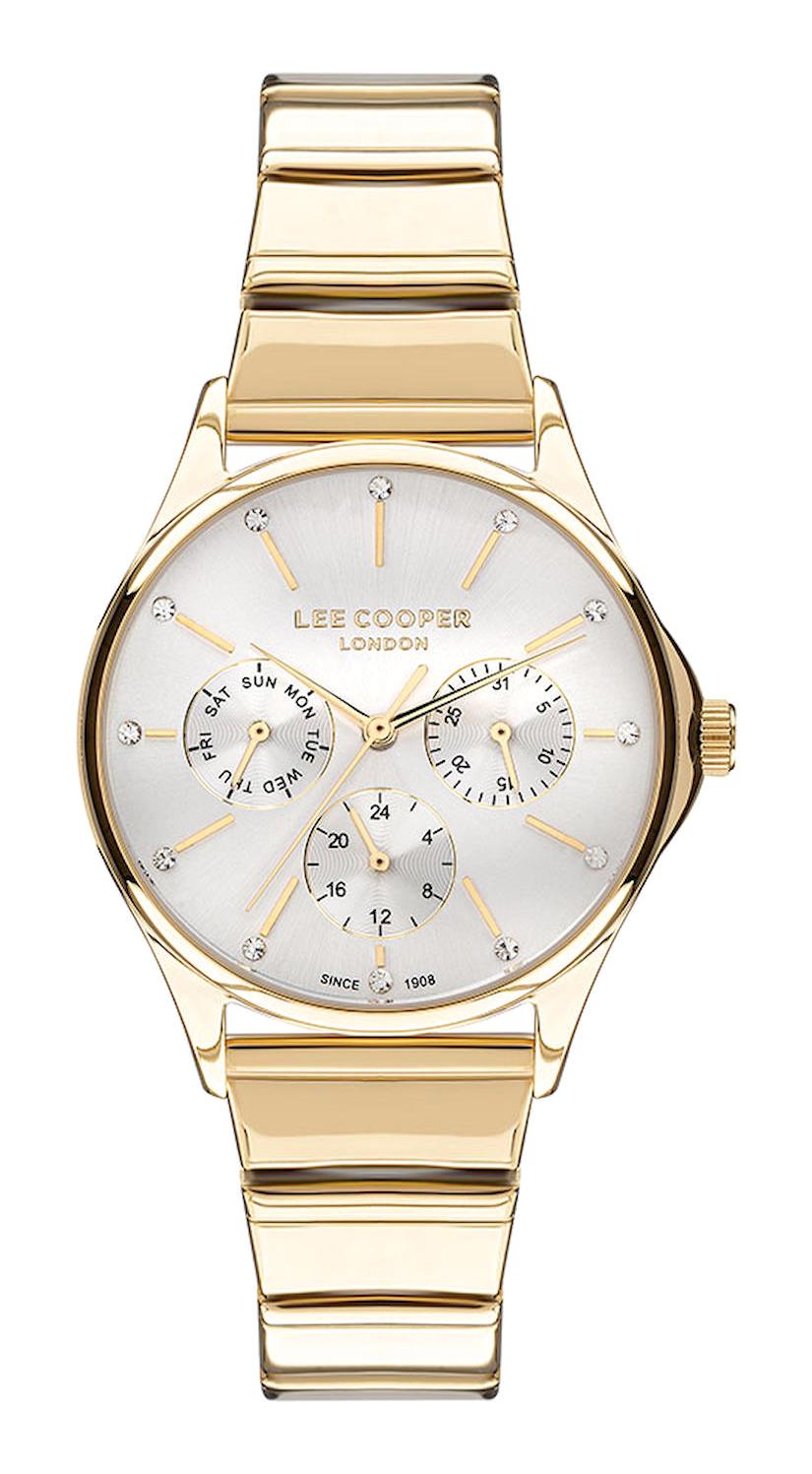 Lee Cooper LC07482.130-MP Takvimli 36 mm Gri Plastik Kordon Analog Kadın Kol Saati