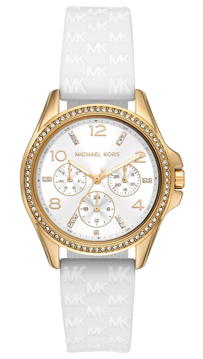 Michael Kors MK7372 Takvimli 36 mm Beyaz Silikon Kordon Analog Kadın Kol Saati