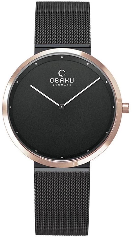 Obaku Denmark V230LXMBMB 34 mm Siyah Çelik Kordon Analog Kadın Kol Saati