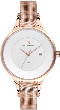 Pacomarine PM.51024.03 Takvimli 34 mm Rose Gold Çelik Kordon Analog Kadın Kol Saati