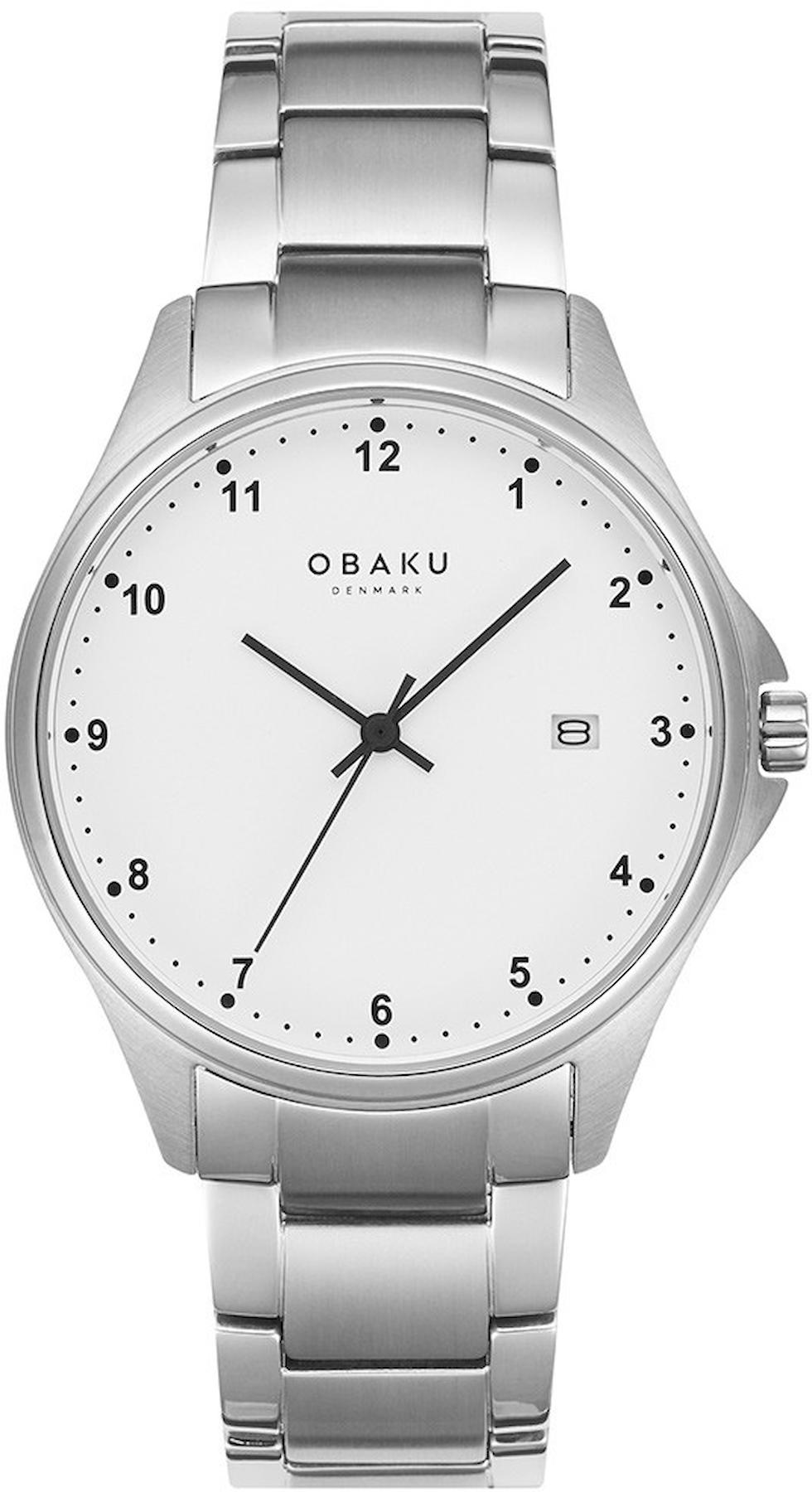 Obaku Denmark V272LDTWST Takvimli 36 mm Gri Çelik Kordon Analog Kadın Kol Saati