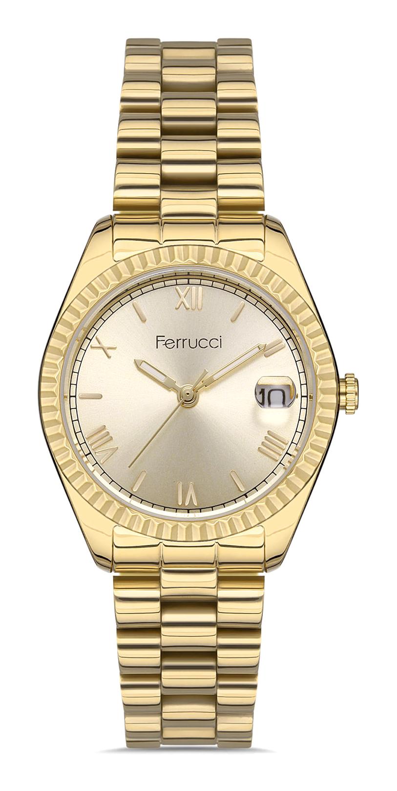 Ferrucci FRC.FT.1.311 36-40 mm Altın Çelik Kordon Analog Kadın Kol Saati