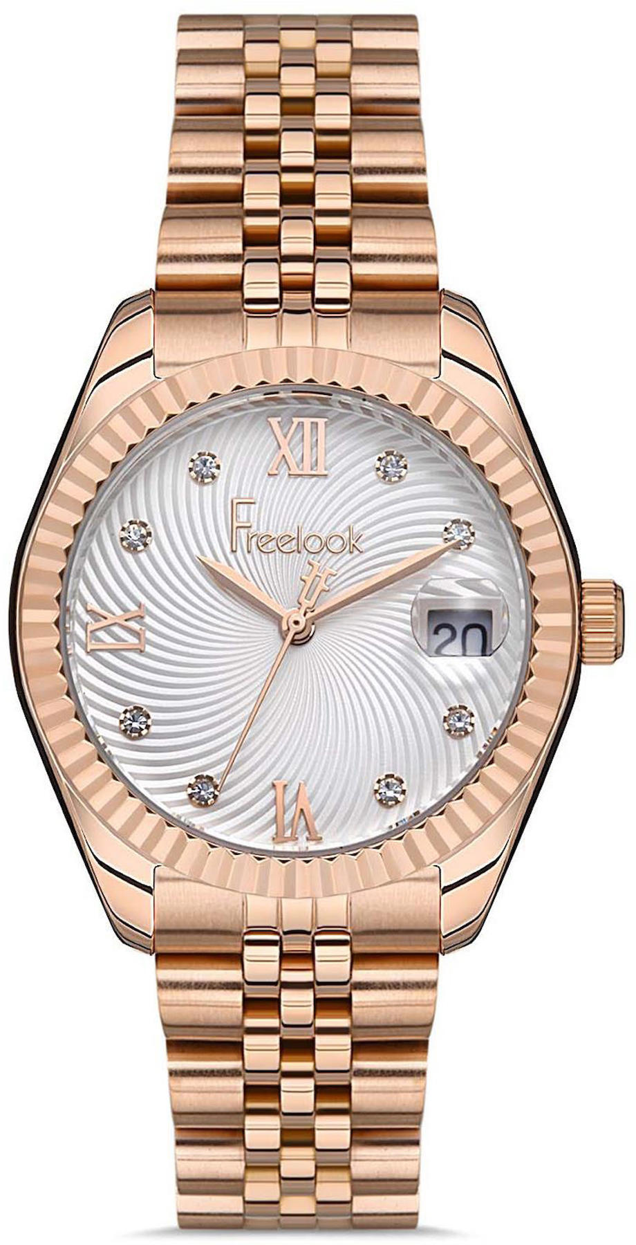 Freelook FL.1.10093.1 Takvimli 38 mm Rose Gold Çelik Kordon Analog Kadın Kol Saati