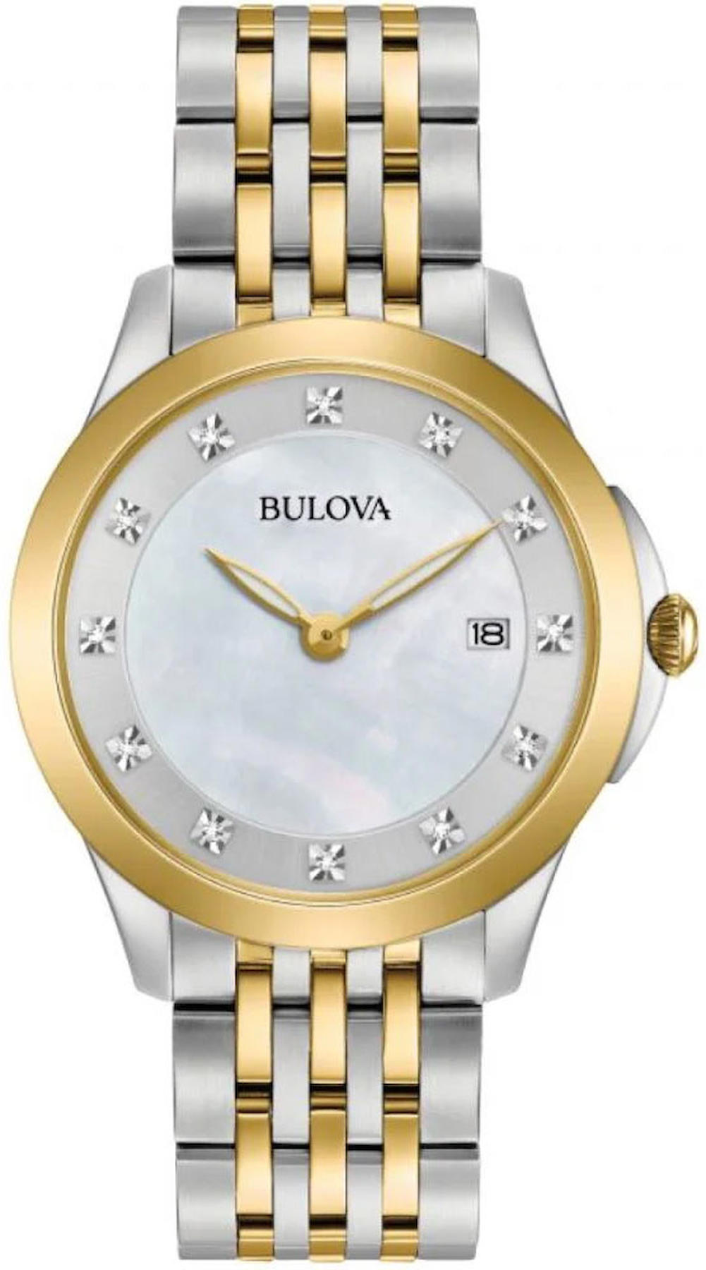 Bulova 98S161 36 mm Beyaz Çelik Kordon Analog Kadın Kol Saati