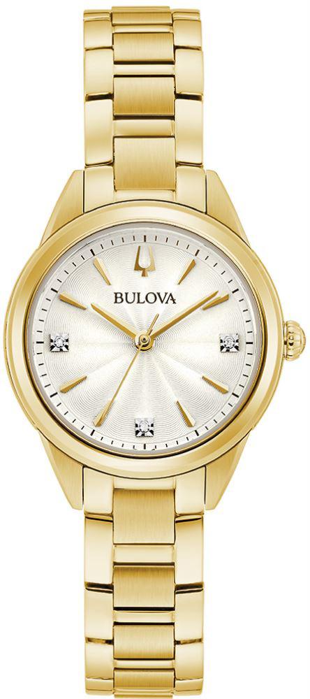 Bulova 97P150 28 mm Altın Çelik Kordon Analog Kadın Kol Saati