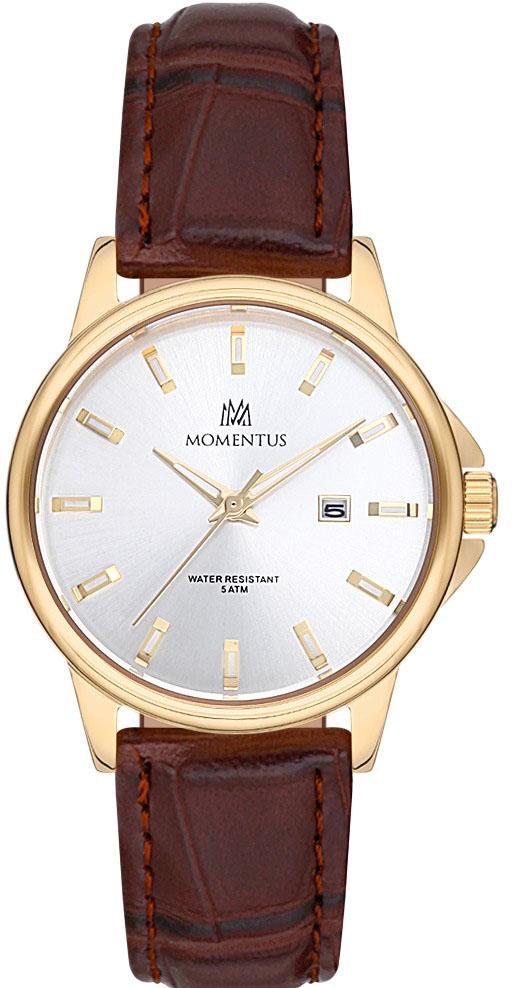 Momentus CW230G-02KG Takvimli 32 mm Kahverengi Deri Kordon Analog Kadın Kol Saati