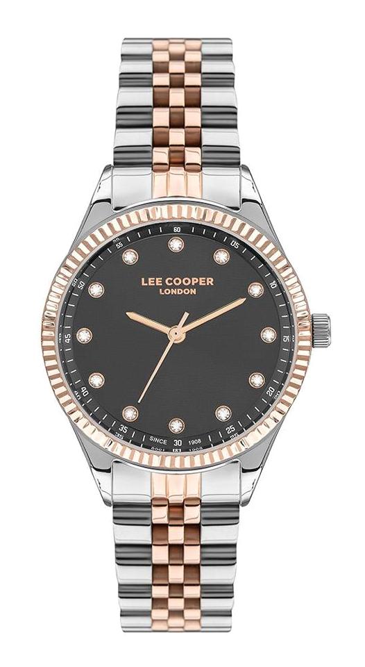 Lee Cooper LC07310.550 40 mm Gri Metal Kordon Analog Kadın Kol Saati