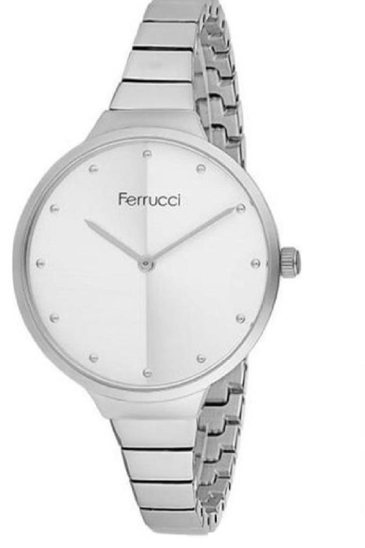 Ferrucci FC12271M.02 35 mm Gri Çelik Kordon Analog Kadın Kol Saati