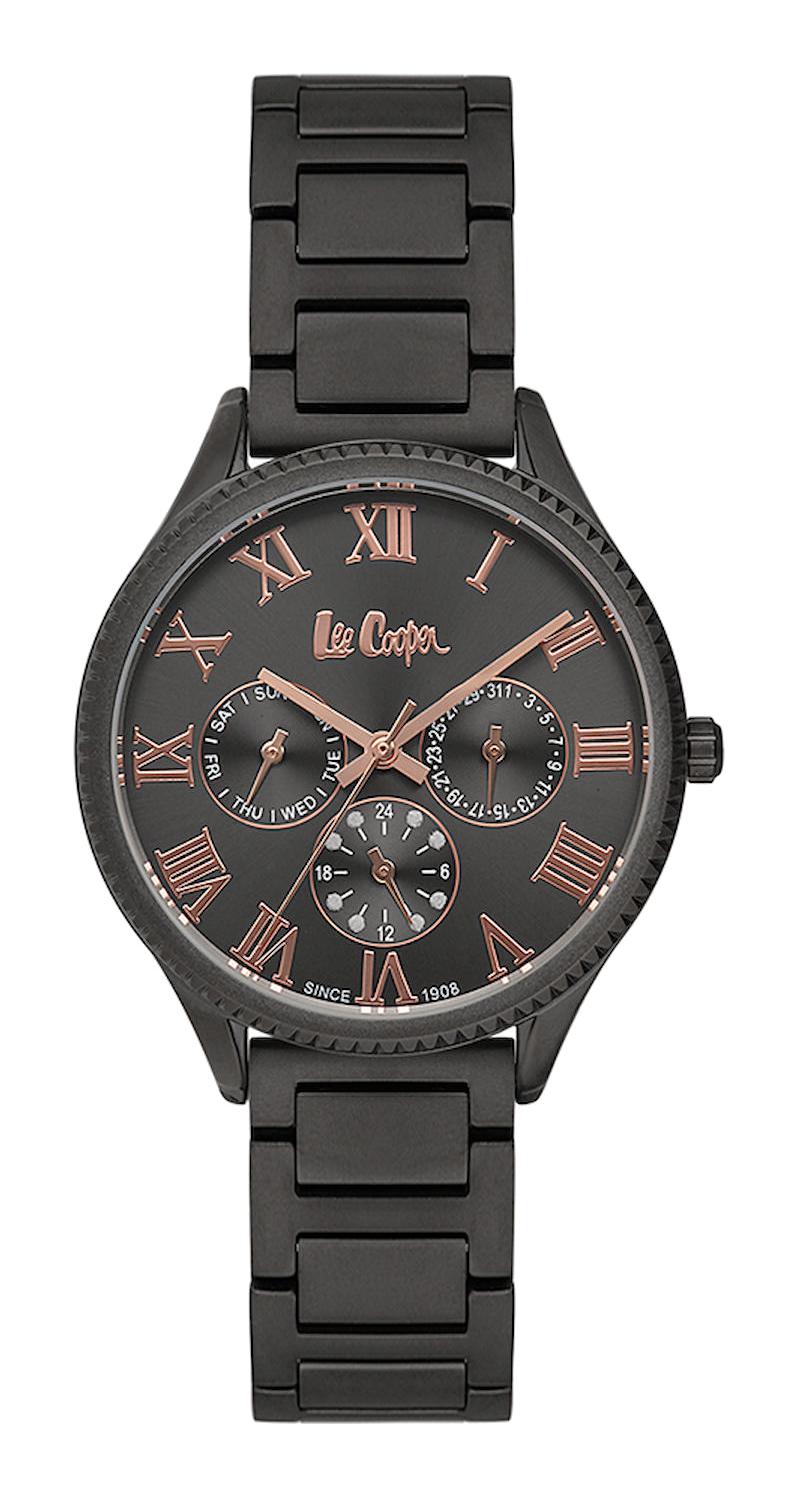 Lee Cooper LC06741.060 Takvimli 37 mm Siyah Çelik Kordon Analog Kadın Kol Saati