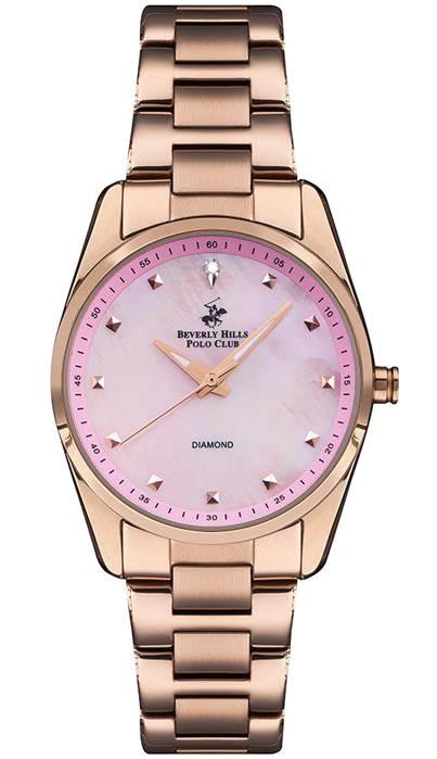 Beverly Hills Polo Club BP3159C.430 35 mm Rose Gold Çelik Kordon Analog Kadın Kol Saati