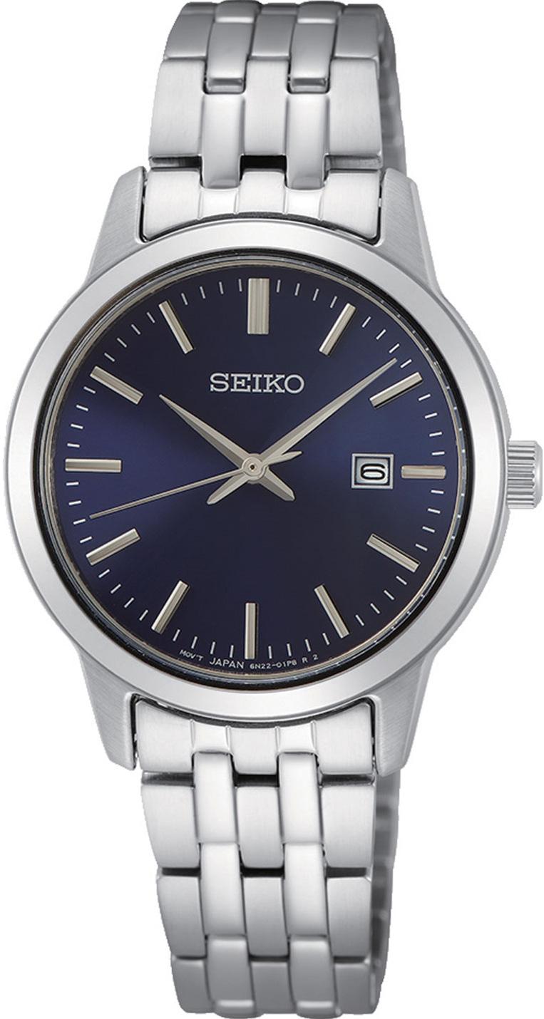 Seiko SUR407P Takvimli 30 mm Gri Çelik Kordon Analog Kadın Kol Saati