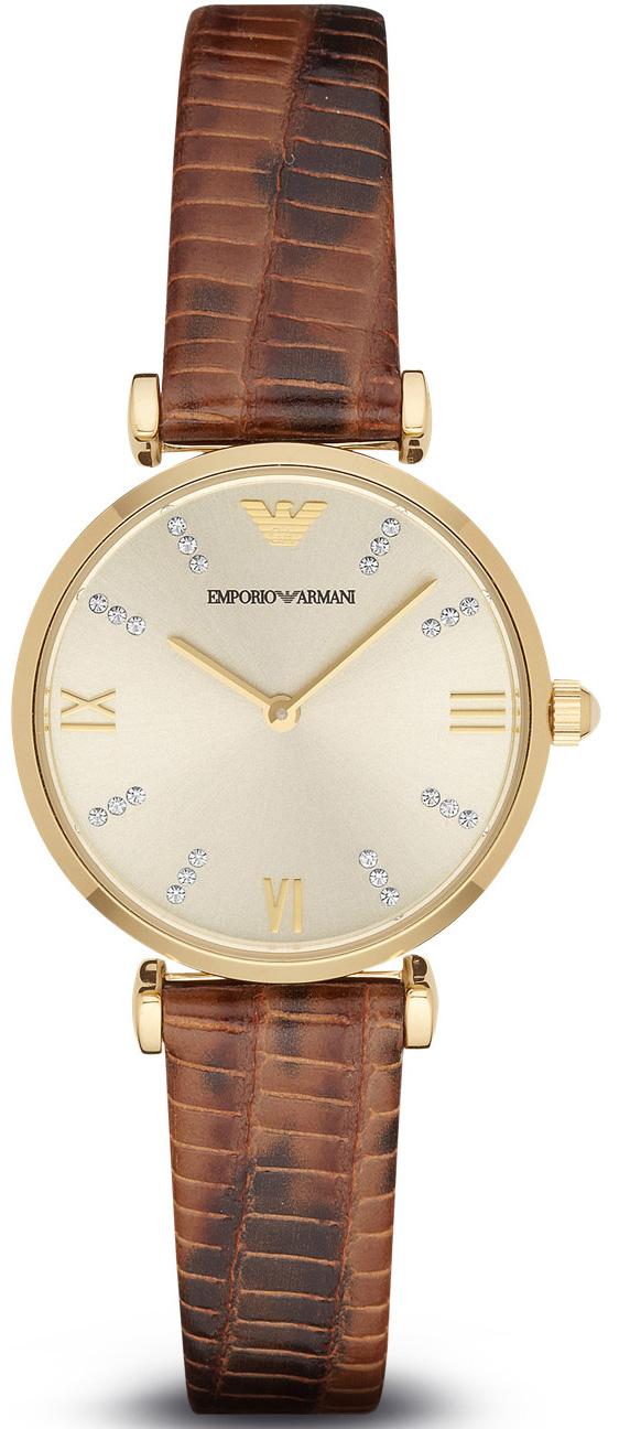 Emporio Armani AR1883 32 mm Kahverengi Deri Kordon Analog Kadın Kol Saati