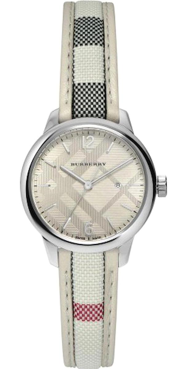 Burberry BU10113 Takvimli 32 mm Çok Renkli Deri Kordon Analog Kadın Kol Saati