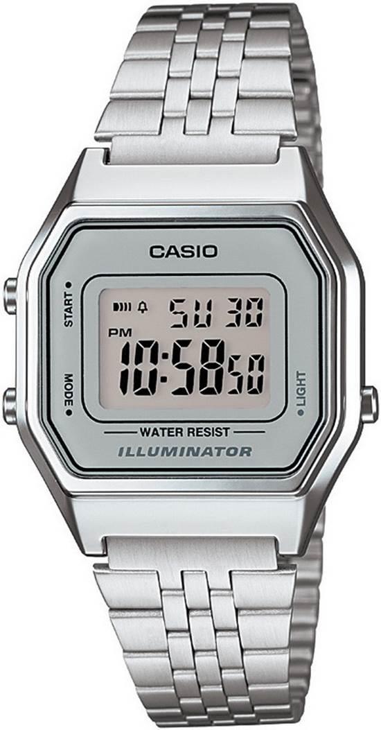 Casio LA680WA-7DF Takvimli 25 mm Gri Çelik Kordon Analog Kadın Kol Saati