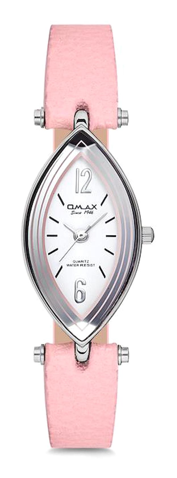 Omax 00CT7766IR63 Pembe Deri Kordon Analog Kadın Kol Saati