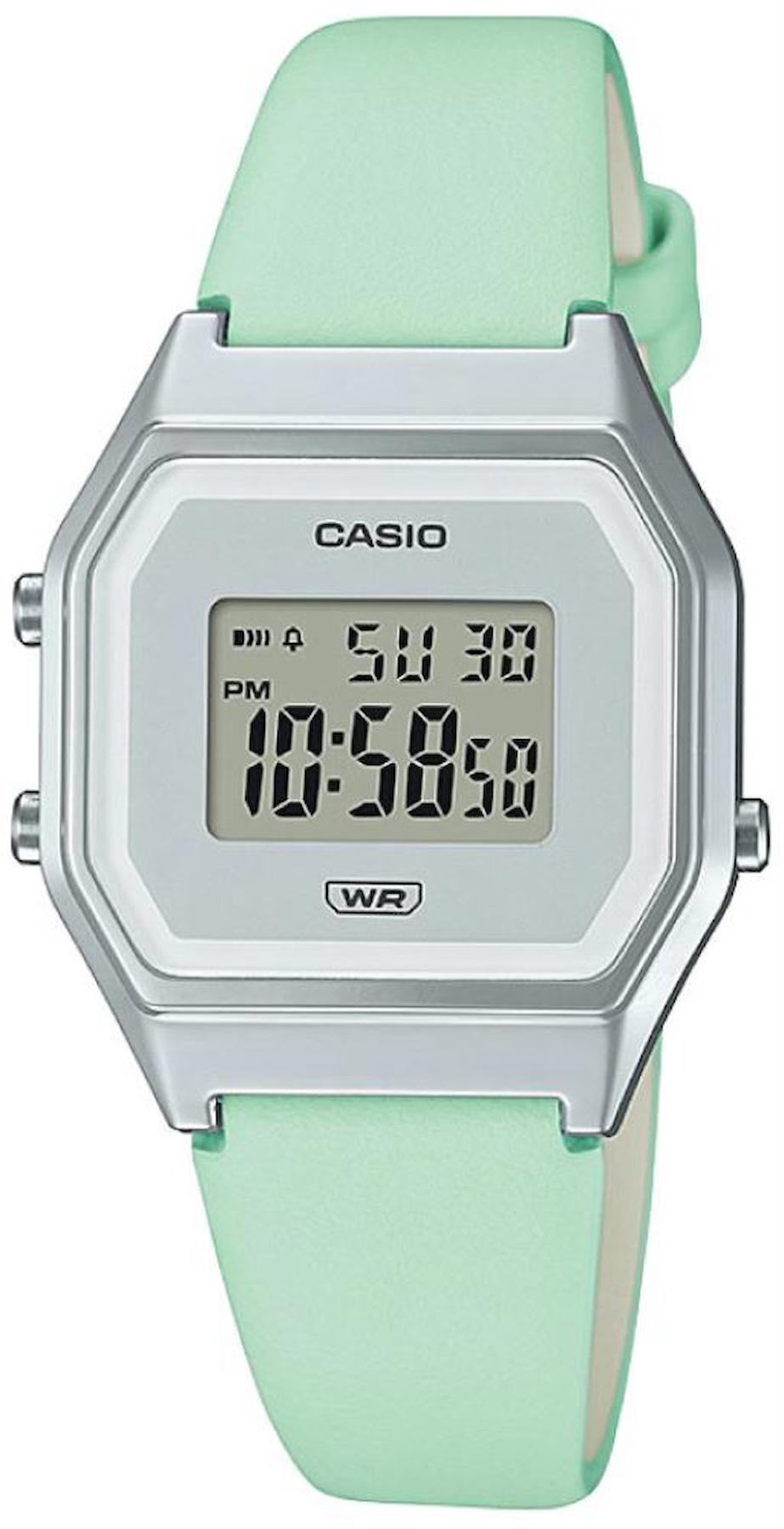 Casio LA680wel-3df Takvimli 25 mm Yeşil Silikon Kordon Analog Kadın Kol Saati