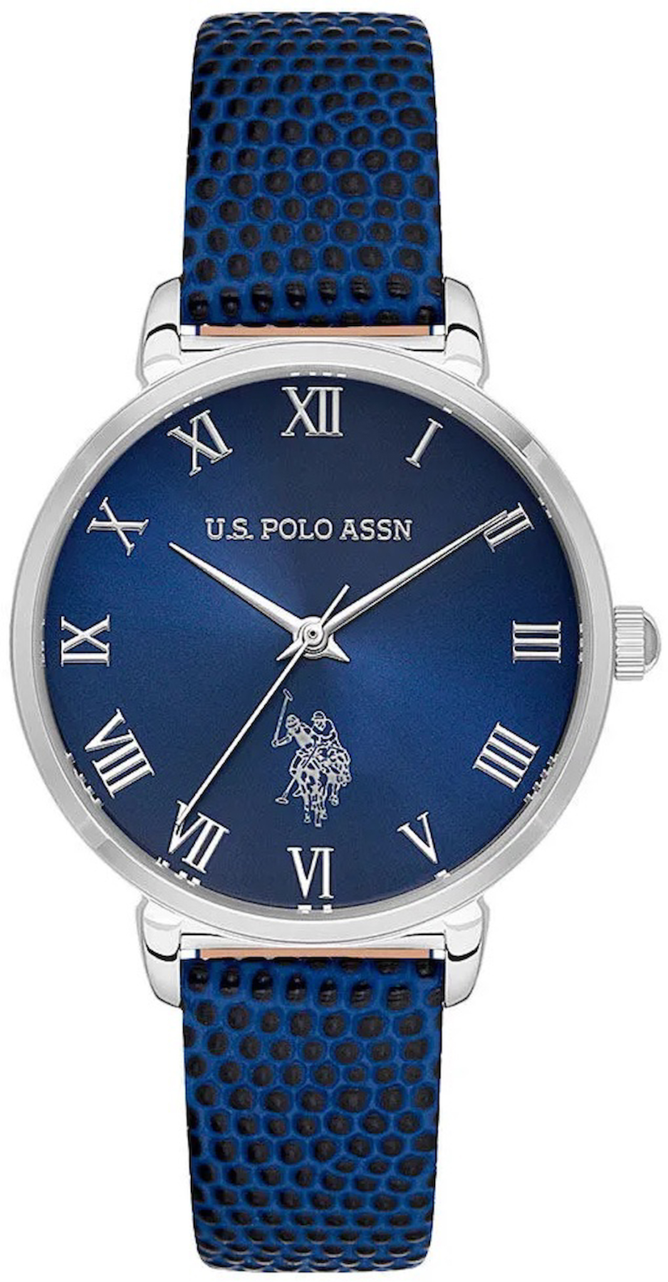 U.S. Polo Assn USPA2077-05 32 mm Lacivert Deri Kordon Analog Kadın Kol Saati