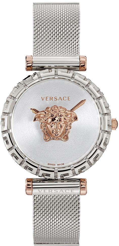 Versace VRSCVEDV00419 37 mm Gri Çelik Kordon Analog Kadın Kol Saati