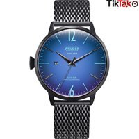 Welder Watch WRC408 Takvimli 45 mm Siyah Çelik-Hasır Kordon Analog Kadın Kol Saati