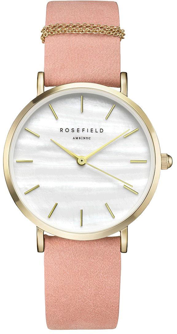 Rosefield WBPG.W72 33 mm Pembe Deri Kordon Analog Kadın Kol Saati