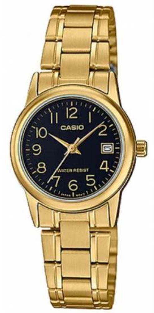 Casio LTP-V002G-1BUDF Takvimli 25 mm Altın Çelik Kordon Analog Kadın Kol Saati