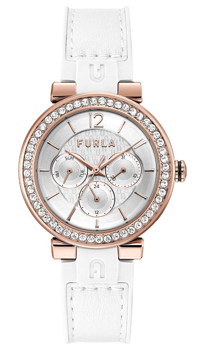 Furla FRWW00011003L3 Takvimli 38 mm Beyaz Deri Kordon Analog Kadın Kol Saati