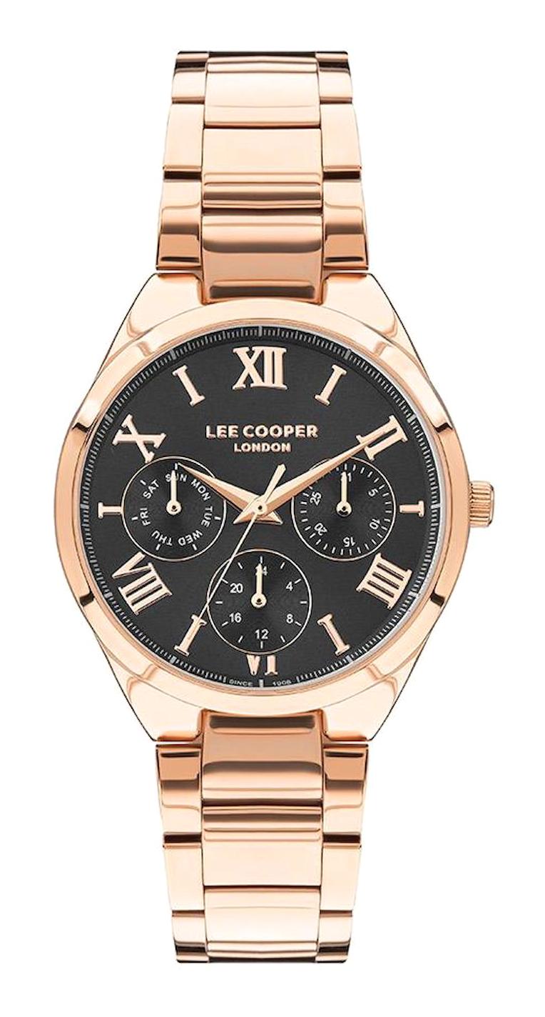 Lee Cooper LC07456.450-MP Takvimli 36 mm Rose Gold Metal Kordon Analog Kadın Kol Saati