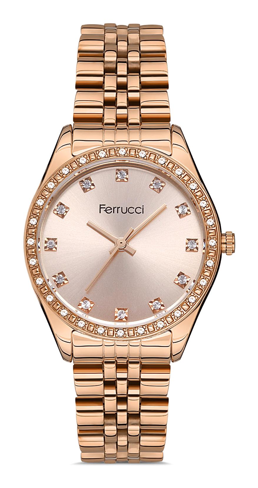 Ferrucci FFQ111614.A16 35 mm Rose Gold Metal Kordon Analog Kadın Kol Saati