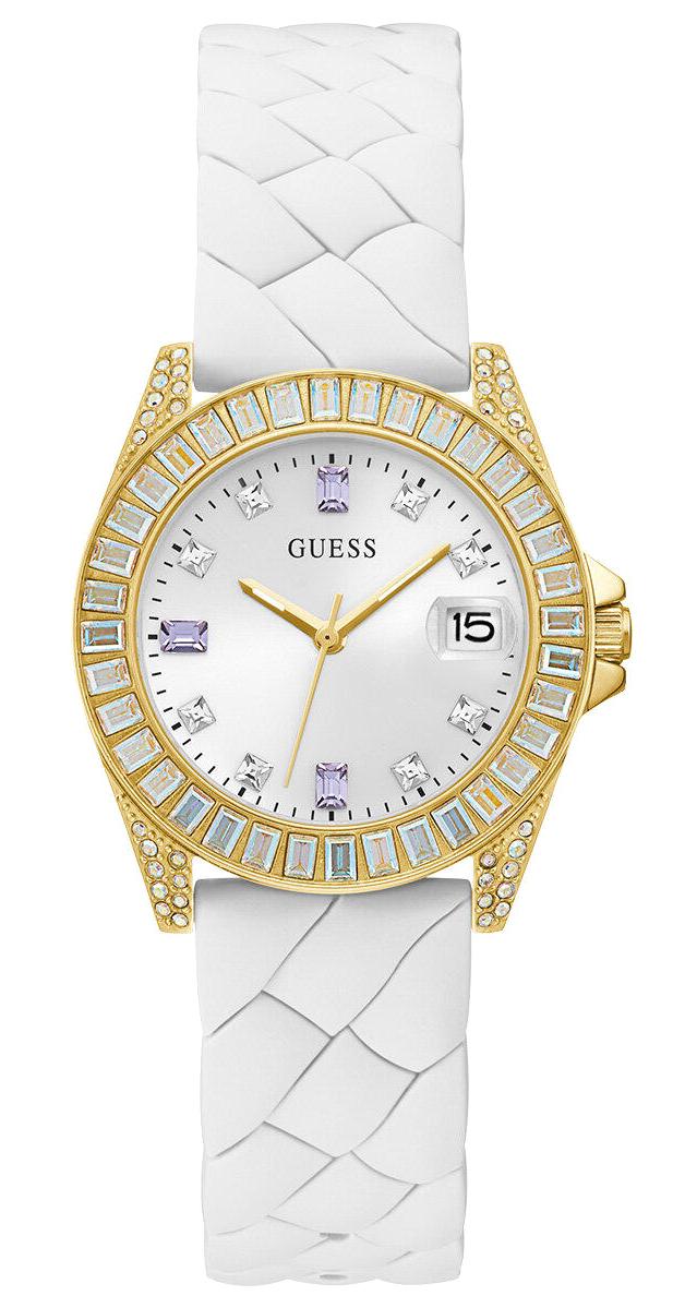 Guess GUGW0585L2 Takvimli 36 mm Beyaz Silikon Kordon Analog Kadın Kol Saati