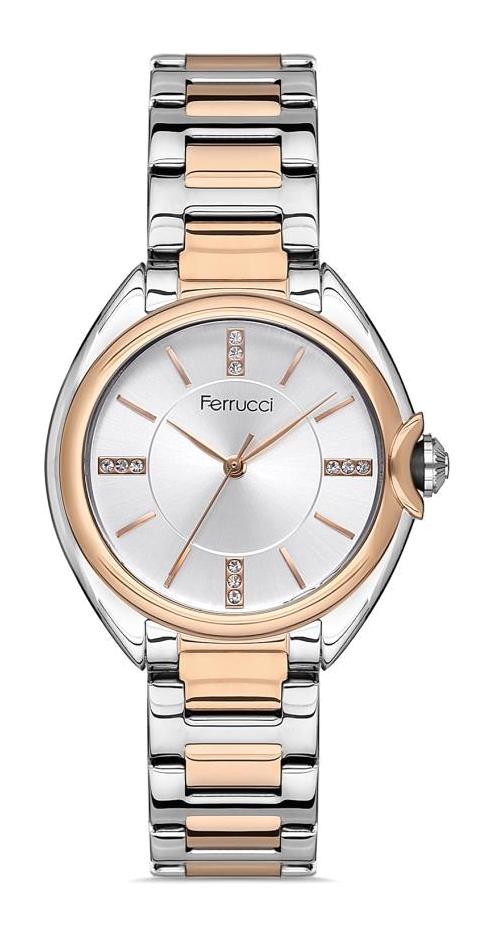 Ferrucci FC.0922.13630M.04 35 mm Gri-Rose Gold Metal Kordon Analog Kadın Kol Saati