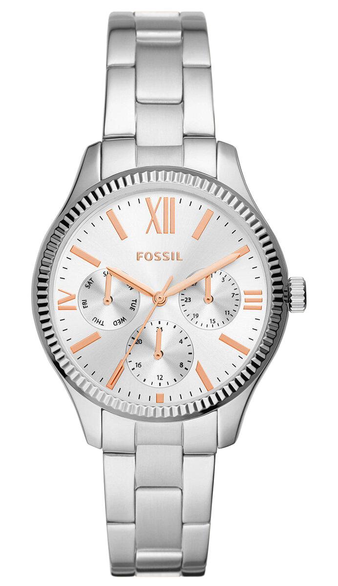 Fossil FBQ3690 36 mm Gri Çelik Kordon Analog Kadın Kol Saati