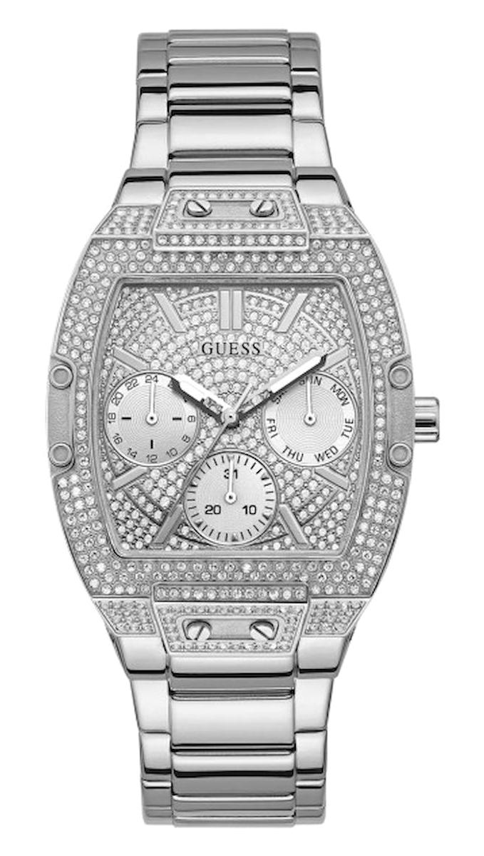 Guess GUGW0104L1 Takvimli 43 mm Gri Çelik Kordon Analog Kadın Kol Saati