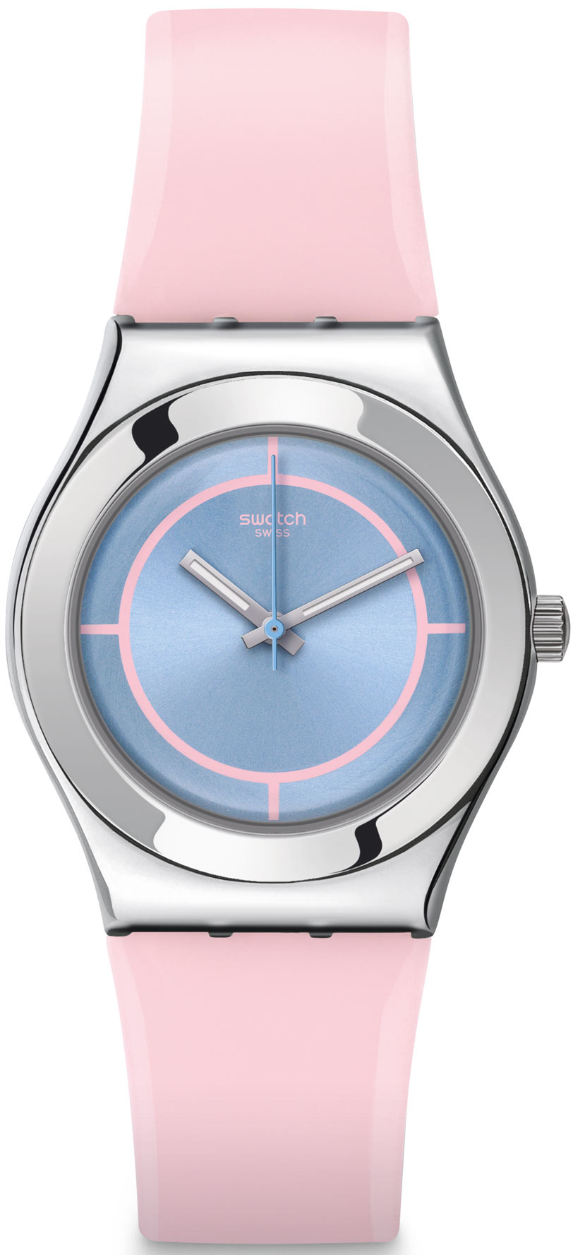 Swatch YLS182 33 mm Pembe Deri Kordon Analog Kadın Kol Saati