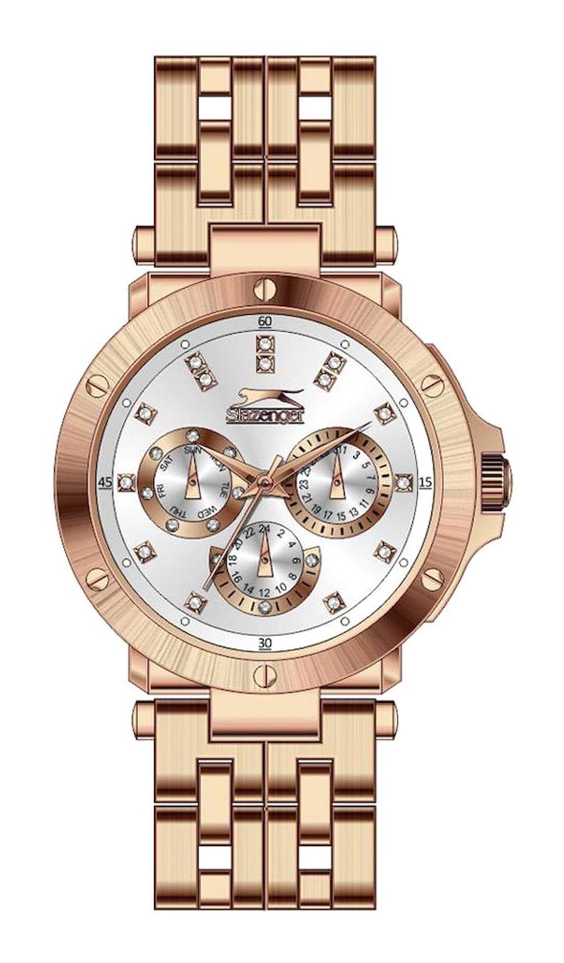 Slazenger SL.09.2159.4.05 Takvimli 40 mm Rose Gold Çelik Kordon Analog Kadın Kol Saati