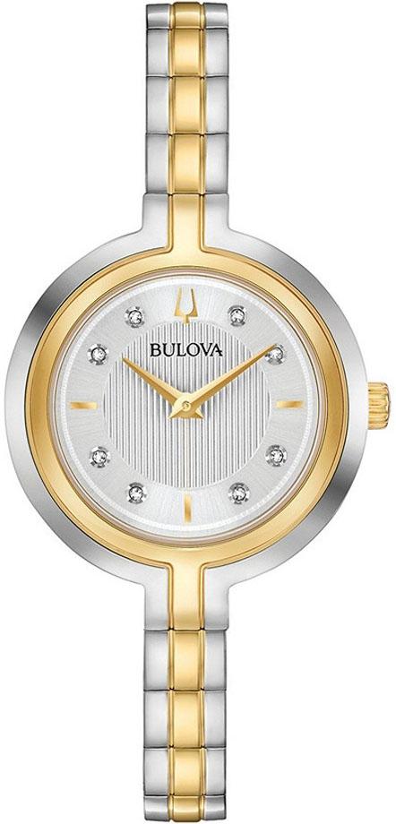 Bulova 98P193 30 mm Altın-Gri Çelik Kordon Analog Kadın Kol Saati