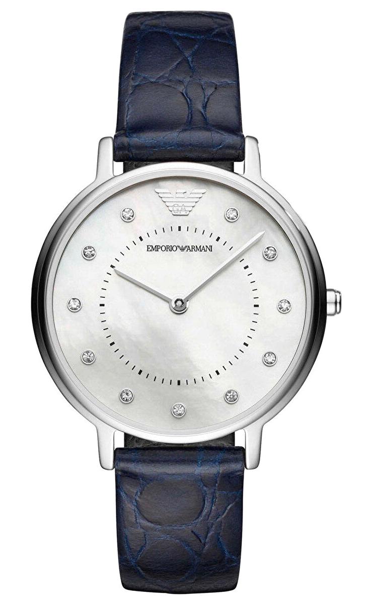 Emporio Armani AR11095 32 mm Lacivert Deri Kordon Analog Kadın Kol Saati