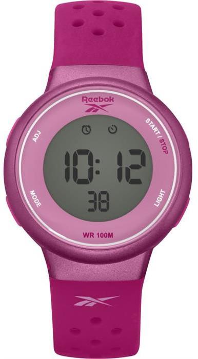 Reebok RV-LAI-L9-PPIP-WP 37 mm Pembe Plastik Kordon Dijital Kadın Kol Saati