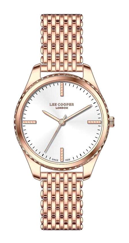 Lee Cooper LC07356.430 40 mm Rose Gold Metal Kordon Analog Kadın Kol Saati