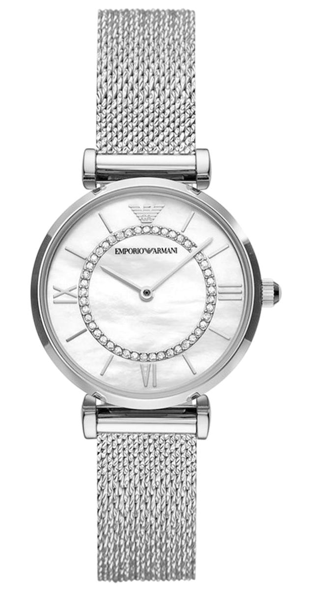 Emporio Armani AR11319 32 mm Gri Çelik-Hasır Kordon Analog Kadın Kol Saati