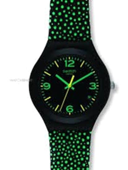 Swatch YGB4003 37 mm Siyah-Yeşil Deri Kordon Analog Kadın Kol Saati