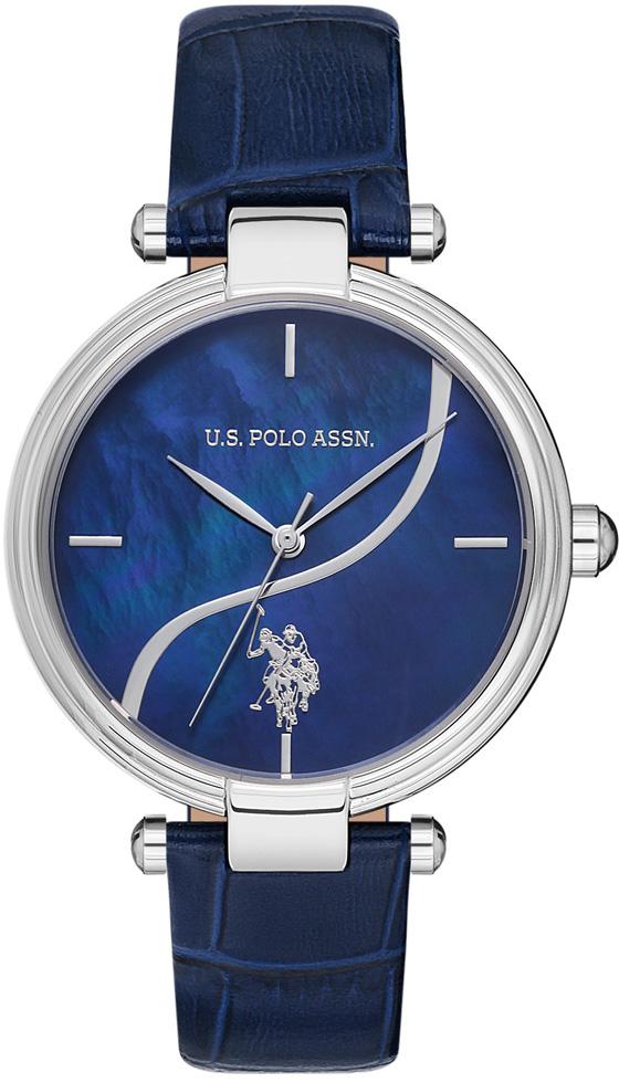 U.S. Polo Assn USPA2021-06 37 mm Lacivert Deri Kordon Analog Kadın Kol Saati