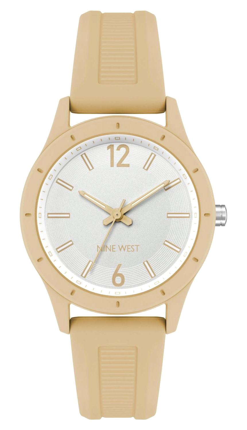 Nine West NW-2737SVTN 36 mm Altın Silikon Kordon Analog Kadın Kol Saati