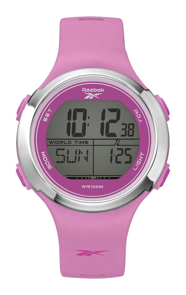 Reebok RV-HID-L9-PQIQ-WQ Takvimli 41 mm Pembe Silikon Kordon Dijital Kadın Kol Saati