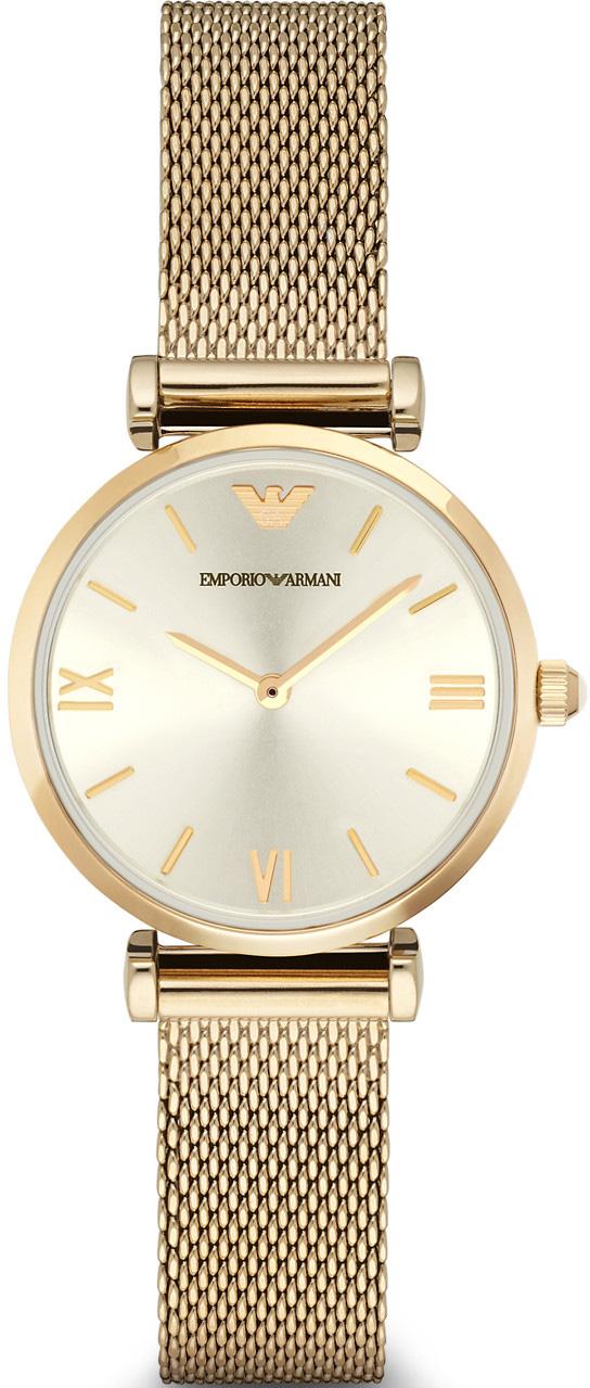 Emporio Armani AR1957 32 mm Altın Çelik-Hasır Kordon Analog Kadın Kol Saati