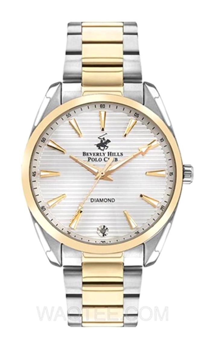 Beverly Hills Polo Club BP3338X.230 36 mm Altın-Gri Çelik Kordon Analog Kadın Kol Saati