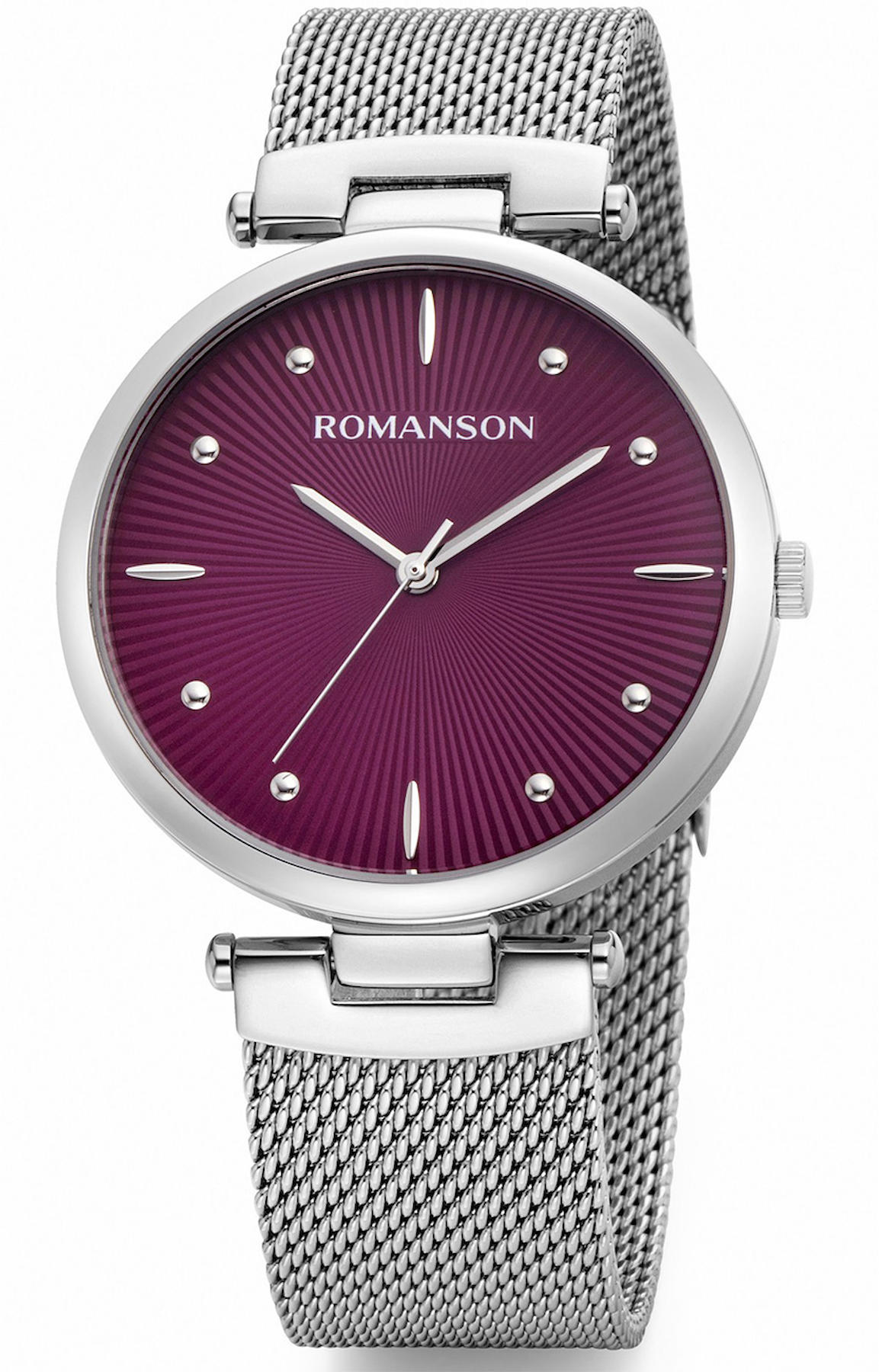 Romanson RM0B12LLWWAP2W 34 mm Gri Çelik Kordon Analog Kadın Kol Saati