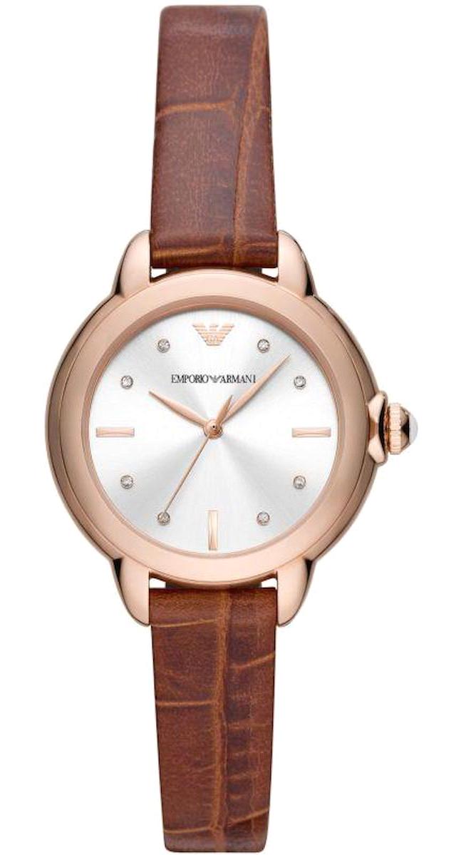 Emporio Armani AR11525 32 mm Kahverengi Deri Kordon Analog Kadın Kol Saati