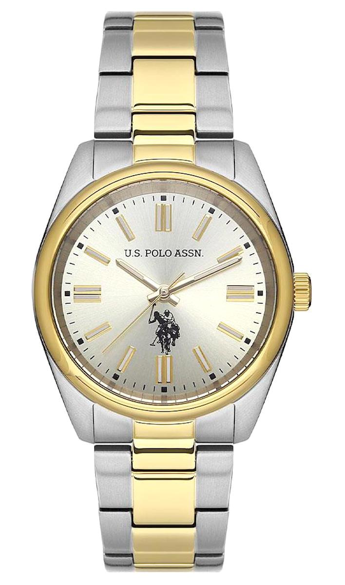 U.S. Polo Assn USPA2068-01 34 mm Altın-Gri Çelik Kordon Analog Kadın Kol Saati