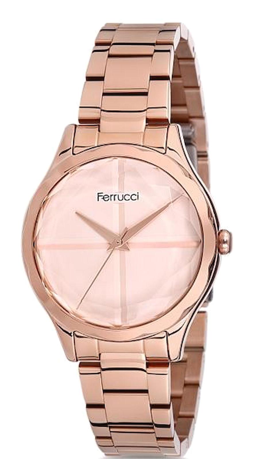 Ferrucci FC.13066M.01 36 mm Rose Gold Metal Kordon Analog Kadın Kol Saati